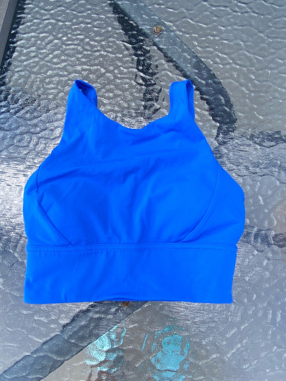 lululemon athletica blue workout top